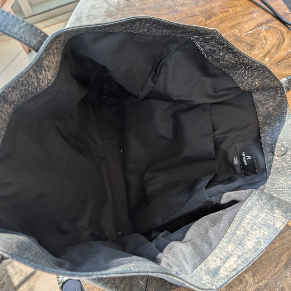 Represent Distressed Black Tote Bag - Picture 4 of 4